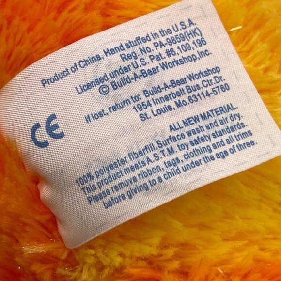 Build-A-Bear Autumn Fall Maple Leaf 16" Plush Sparkly Orange and Yellow - Picture 7 of 8